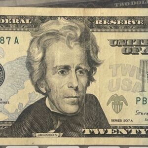 2017 LOW SERIAL PB 01221587 A US $20 CIRCULATED